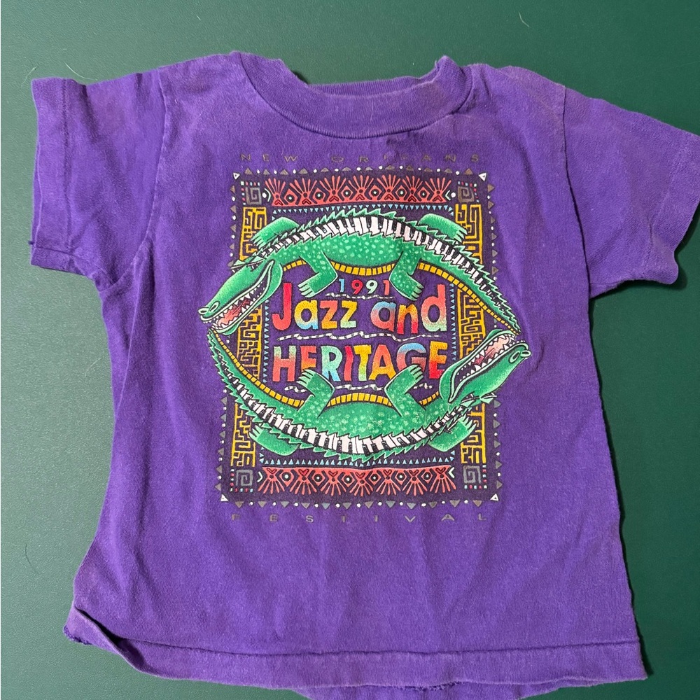 Vintage 1991 Jazz & Heritage Festival Kids Tee